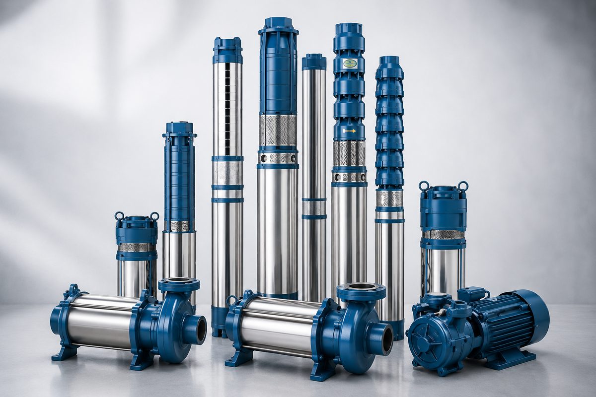 Range of industrial submersible, openwell and monoblock pumps